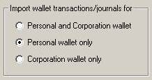 Options - Wallet / Assets - What to import