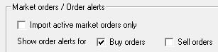 Options - Wallet / Market orders/Order alerts