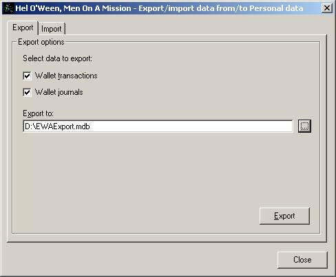 File Export EWA data